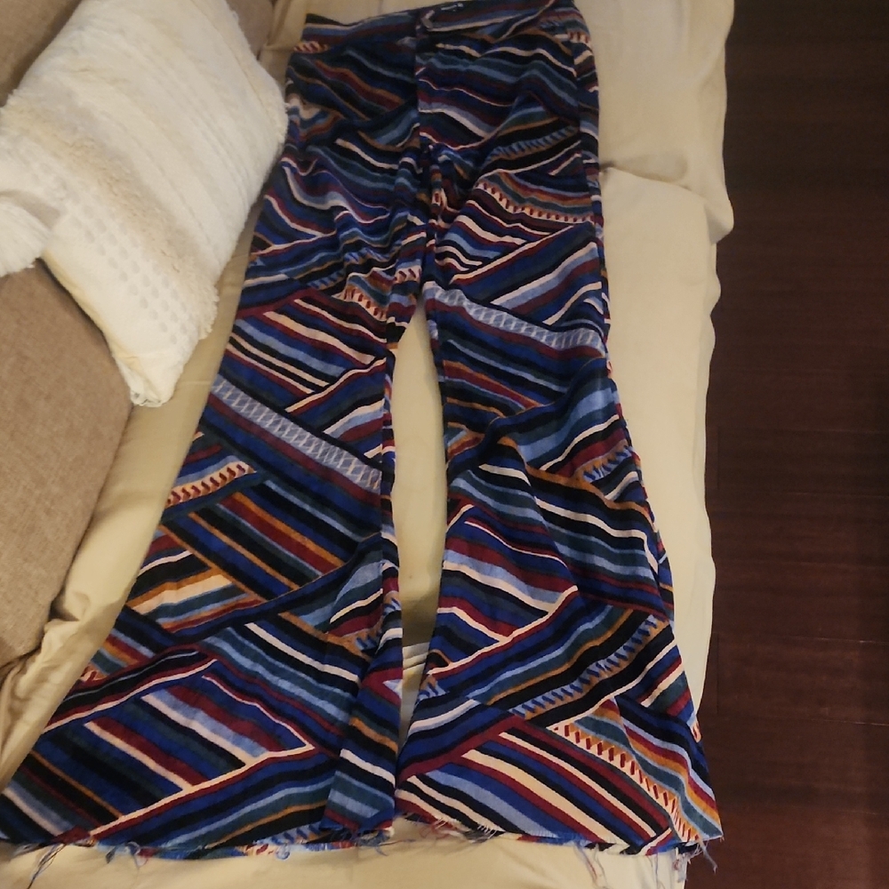 Colorful Striped Flared Pants. Groovy!